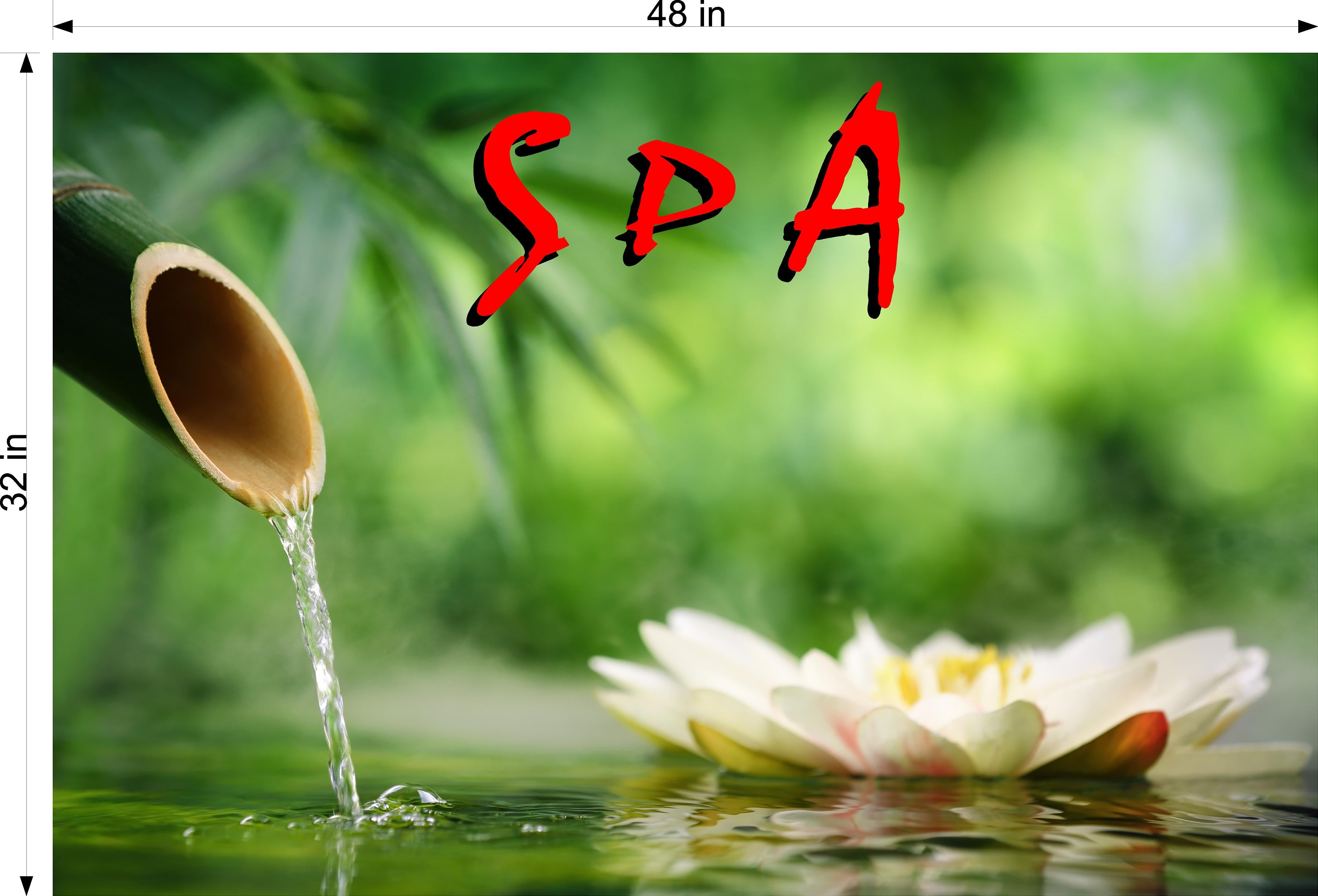 Spa 03 Wallpaper Poster Decal with Adhesive Backing Wall Sticker Decor Indoors Interior Sign Horizontal