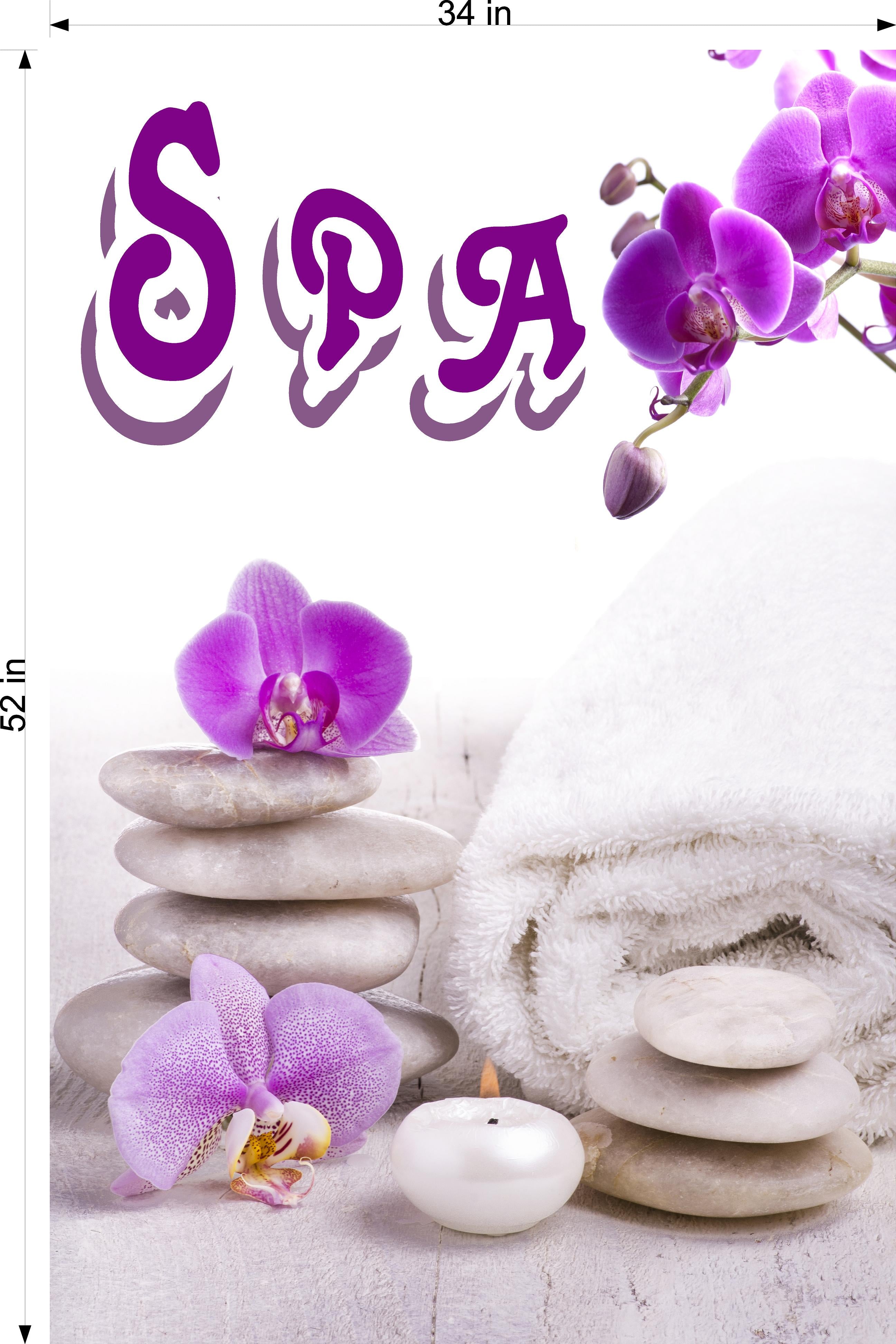 Spa 02 Wallpaper Poster Decal with Adhesive Backing Wall Sticker Decor Indoors Interior Sign Vertical