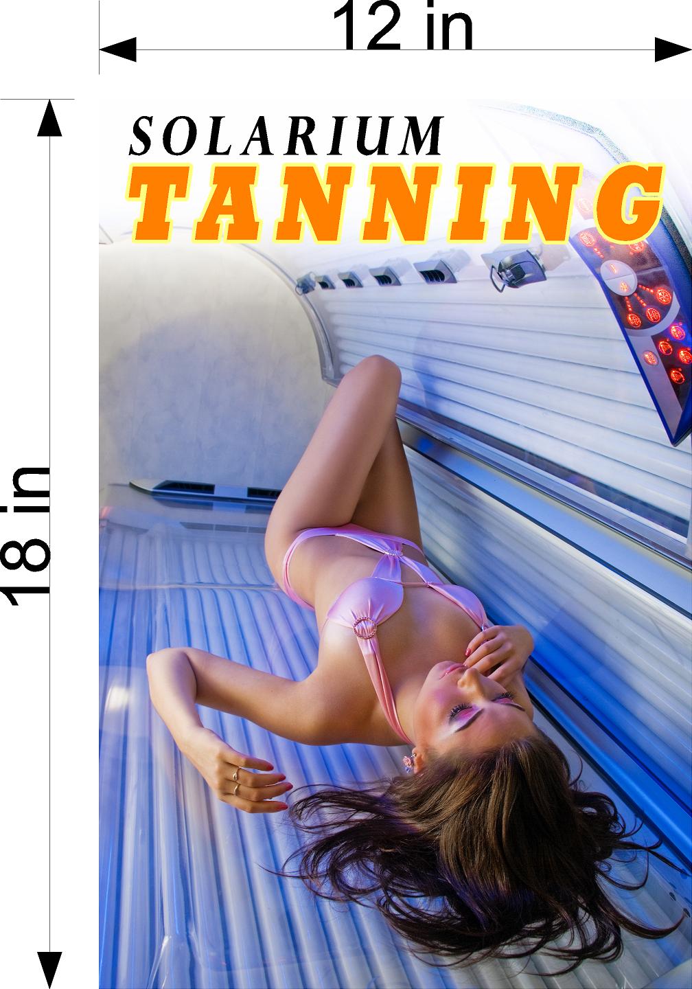 Tanning 03 Wallpaper Poster Decal with Adhesive Backing Wall Sticker Decor Interior Sign Spray Service Solarium Vertical