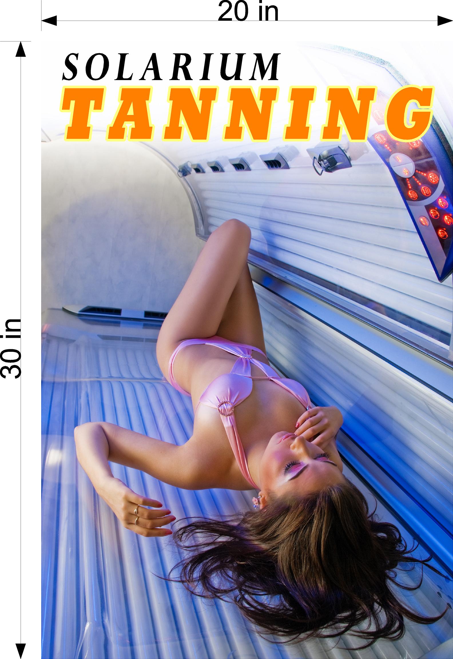Tanning 03 Wallpaper Poster Decal with Adhesive Backing Wall Sticker Decor Interior Sign Spray Service Solarium Vertical