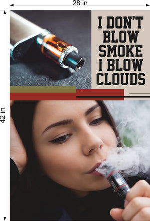 Blow Smoke And Vape Vape 02 Vertical Photo-Realistic Paper Poster A girl is blowing smoke Blow Smoke And Vape Vape 02 Vertical Photo-Realistic Paper Poster A girl is blowing smoke