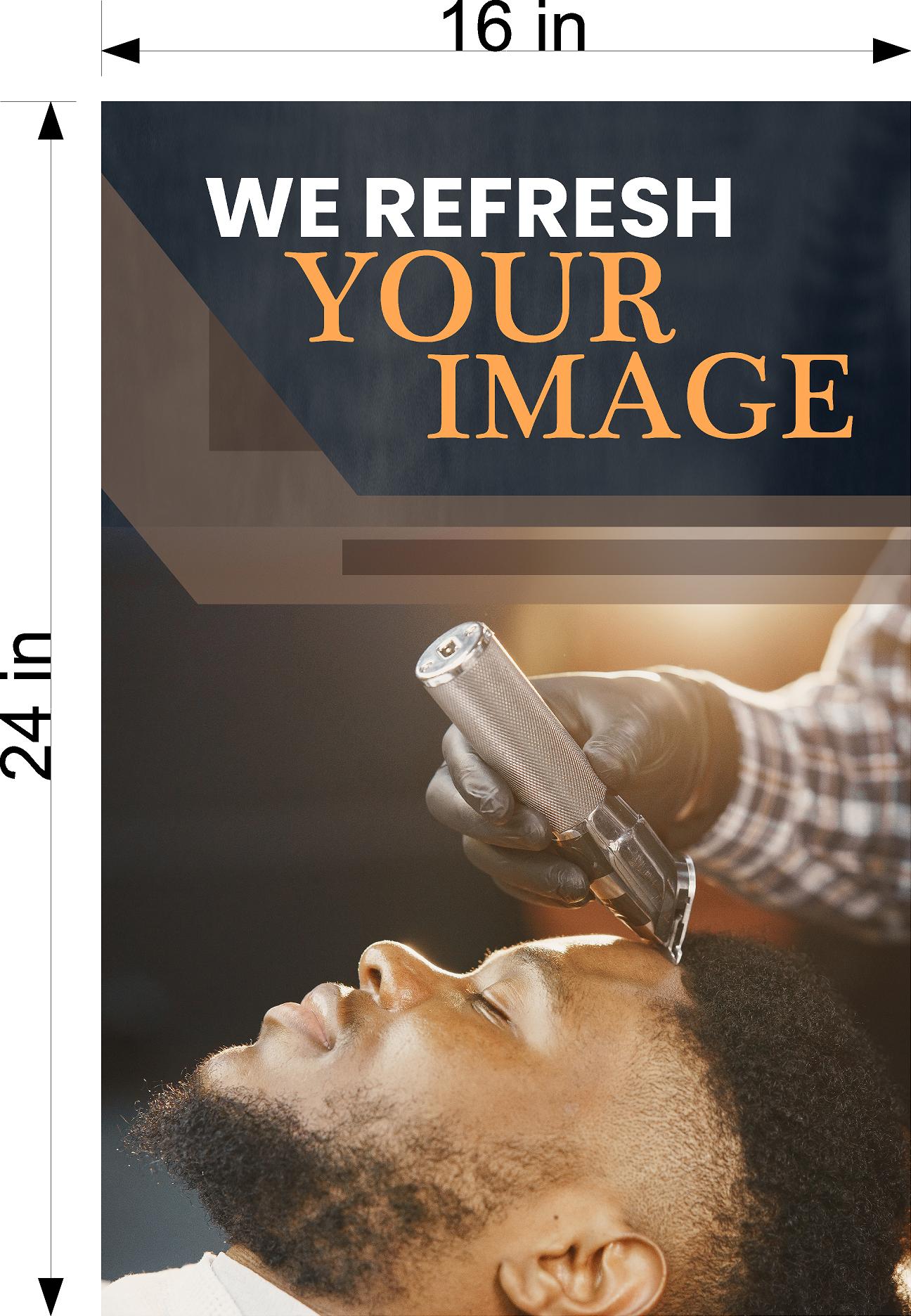 Barber 03 Photo-Realistic Paper Poster Interior Sign Window Non-Laminated Man Men Boy Beard Haircut Vertical