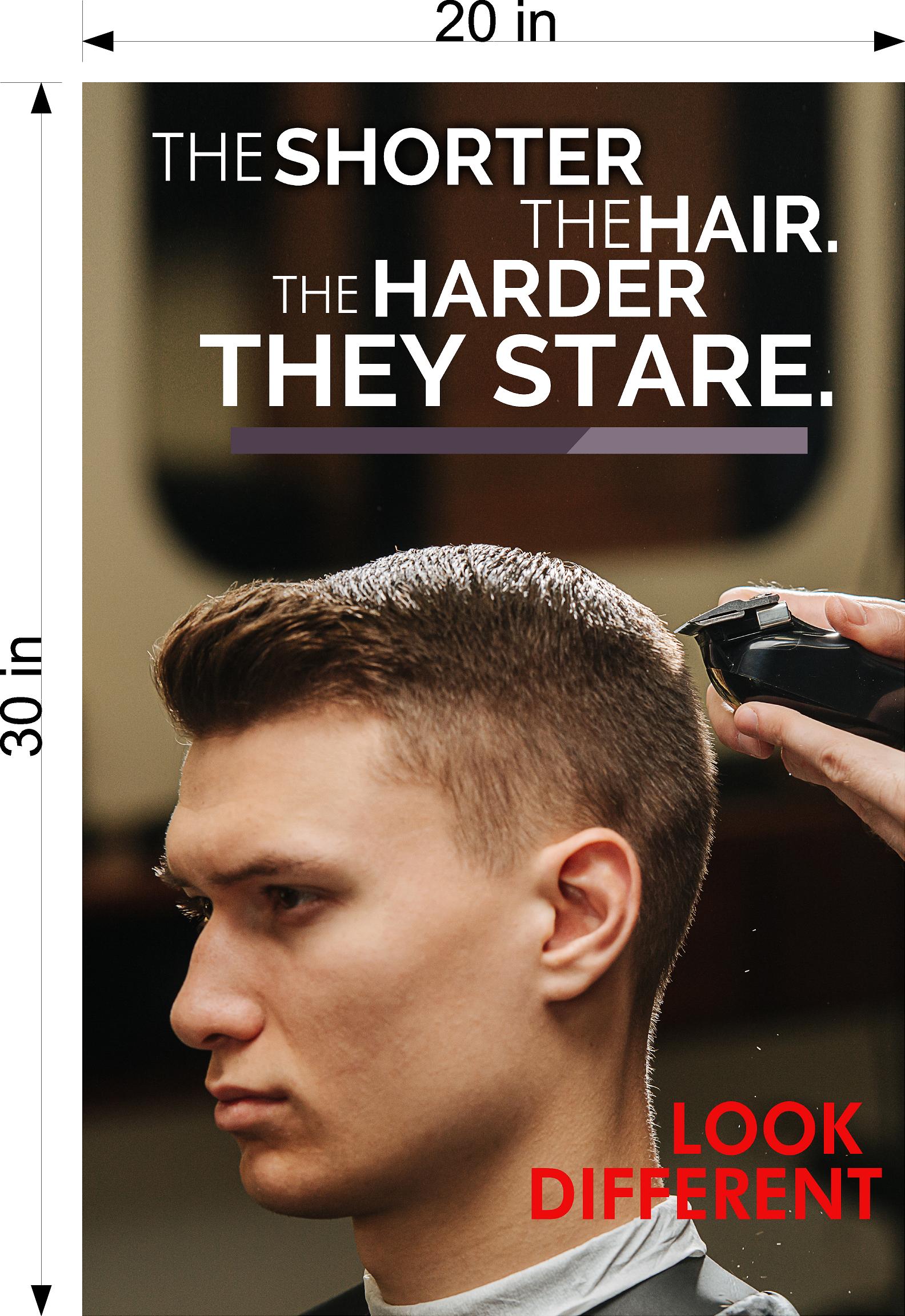Barber 05 Photo-Realistic Paper Poster Interior Sign Wall Window Non-Laminated Man Men Boy Beard Haircut Vertical