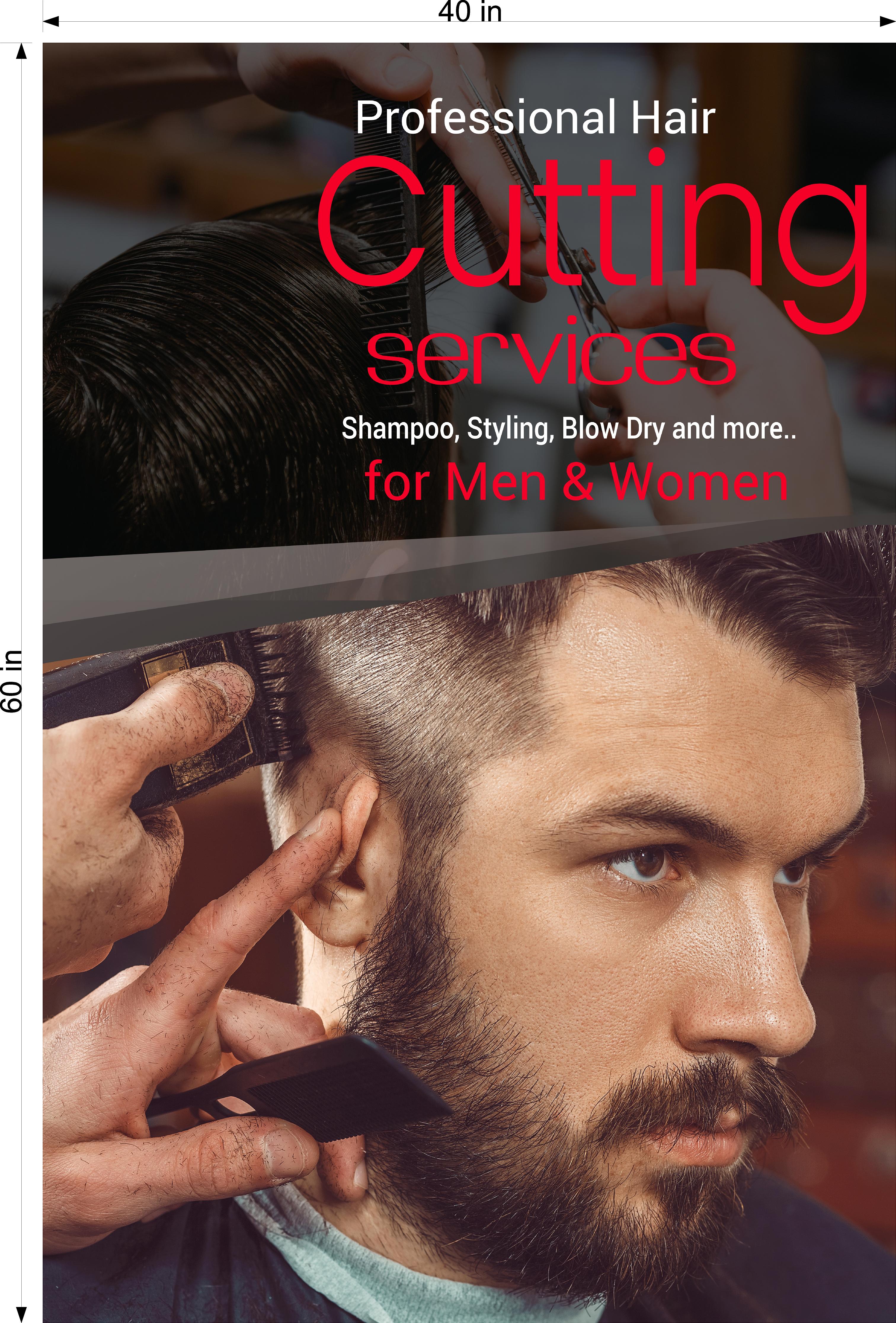 Barber 06 Photo-Realistic Paper Poster Premium Interior Sign Wall Window Non-Laminated Man Men Boy Beard Haircut Vertical
