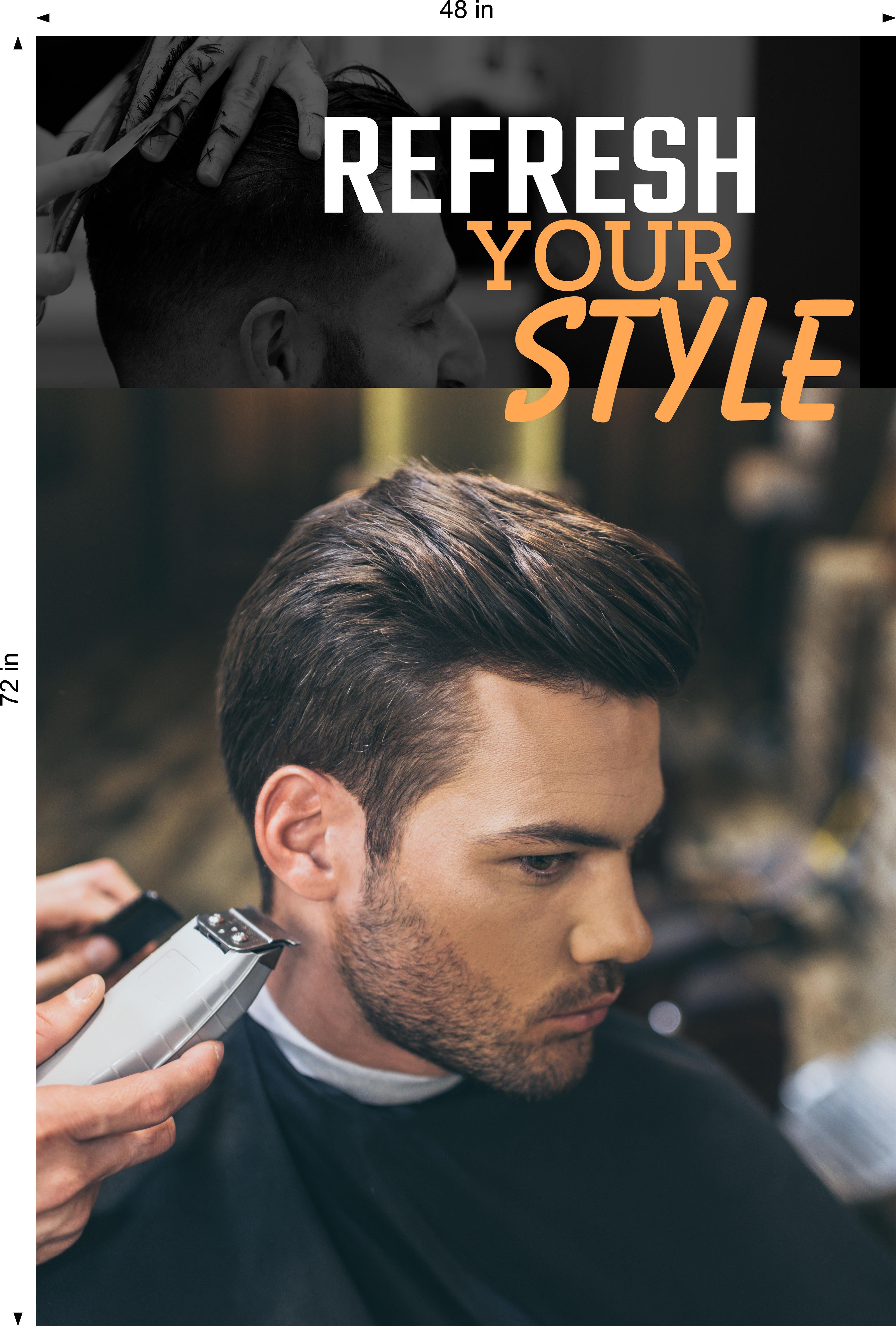 Barber 02 Photo-Realistic Paper Poster Premium Inside Sign Wall Window Non-Laminated Man Men Boy Beard Haircut Vertical