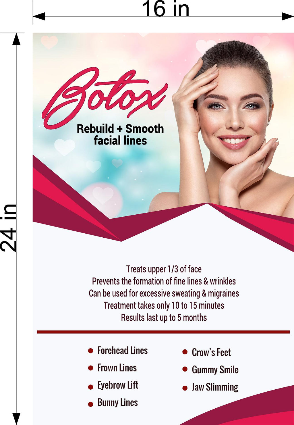 Botox 07 Photo-Realistic Paper Poster Premium Interior Inside Sign Advertising Marketing Wall Window Non-Laminated Vertical