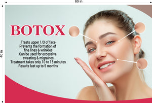 Botox 09 Perforated Mesh One Way Vision See-Through Window Vinyl Poster Sign Horizontal