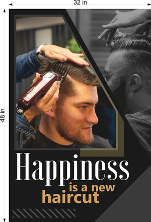 Family Hair 18 Perforated Mesh One Way Vision Window See-Through Sign Salon Vinyl Cut Haircut Vertical