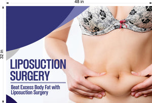 Liposuction 09 Photo-Realistic Paper Poster Interior Sign Non-Laminated Plastic Surgery Procedure Obesity Cosmetic Horizontal