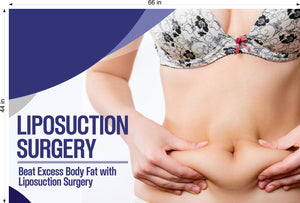 Liposuction 09 Photo-Realistic Paper Poster Interior Sign Non-Laminated Plastic Surgery Procedure Obesity Cosmetic Horizontal