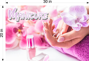 Manicure 05 Wallpaper Poster Decal with Adhesive Backing Wall Sticker Decor Indoors Interior Sign Horizontal