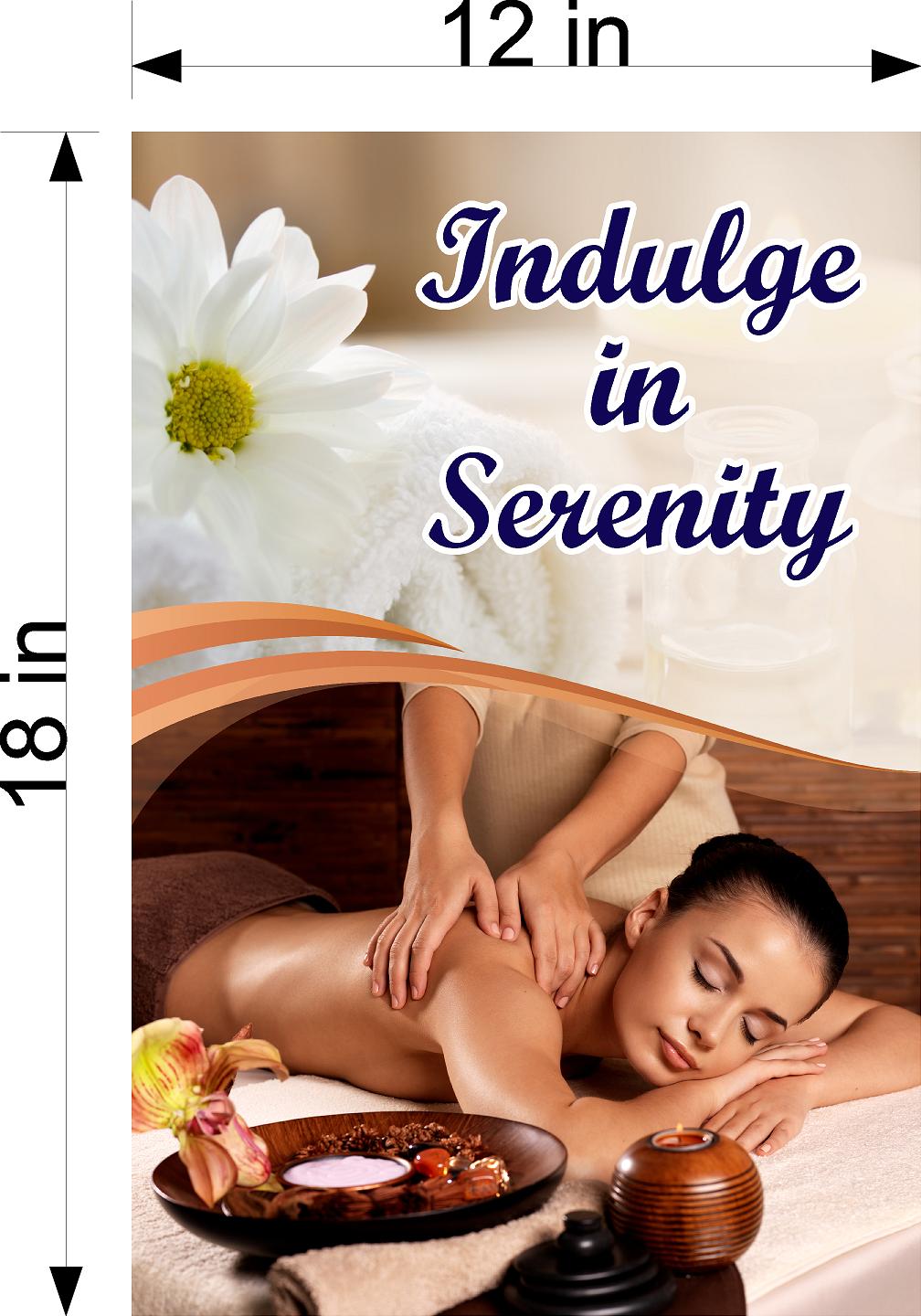 Massage 17 Wallpaper Poster Decal with Adhesive Backing Wall Sticker Decor Indoors Interior Sign Vertical