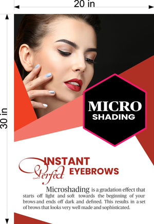 Microshading 01 Perforated Mesh One Way Vision See-Through Window Vinyl Salon Services Makeup Vertical