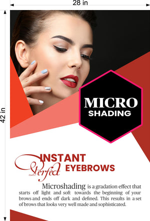 Microshading 01 Perforated Mesh One Way Vision See-Through Window Vinyl Salon Services Makeup Vertical