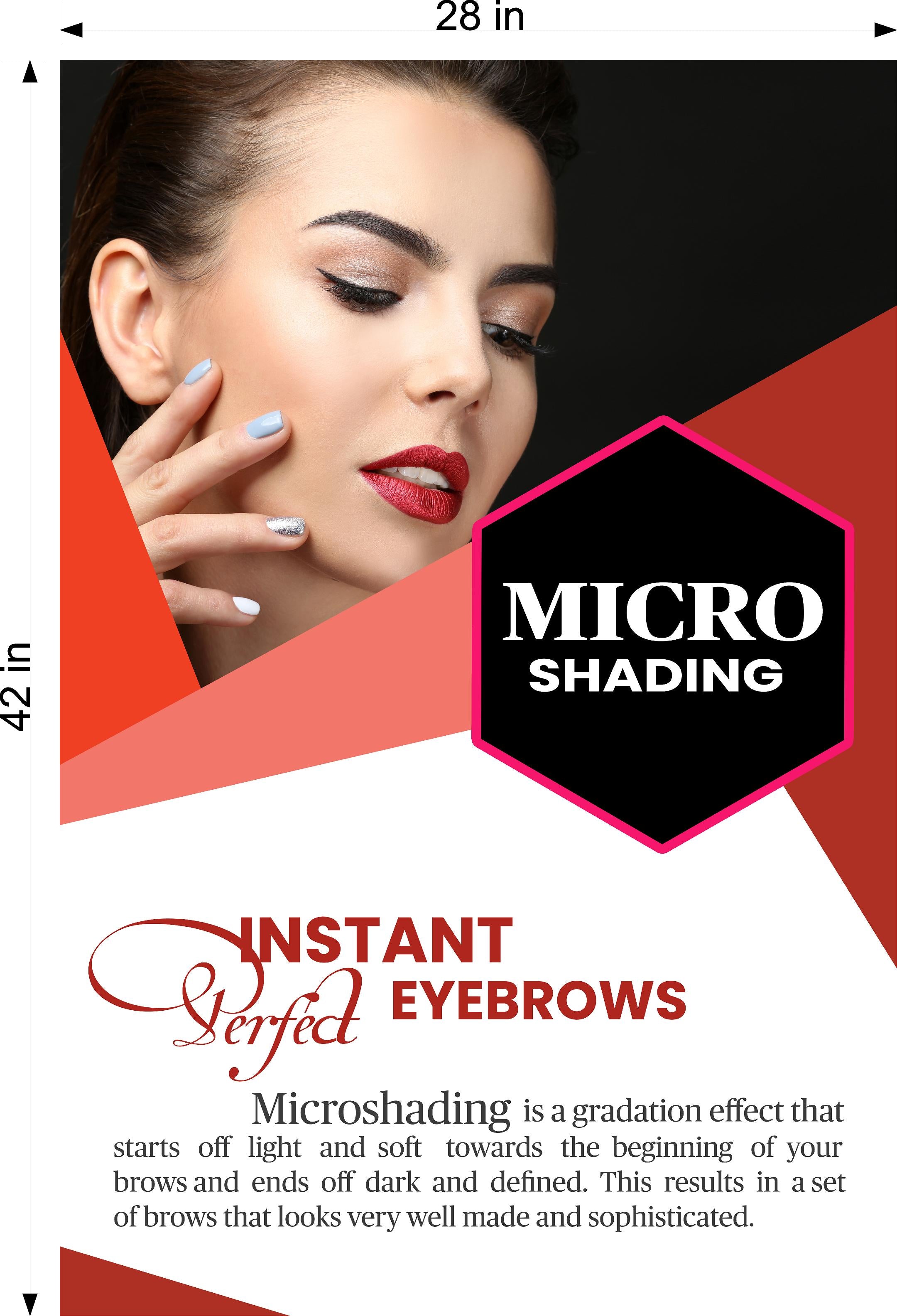 Microshading 01 Photo-Realistic Paper Poster Non-Laminated Services semi-permanent Make-Up shading Eyebrows Vertical