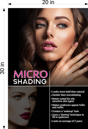Microshading 02 Perforated Mesh One Way Vision See-Through Window Vinyl Salon Services Makeup Vertical