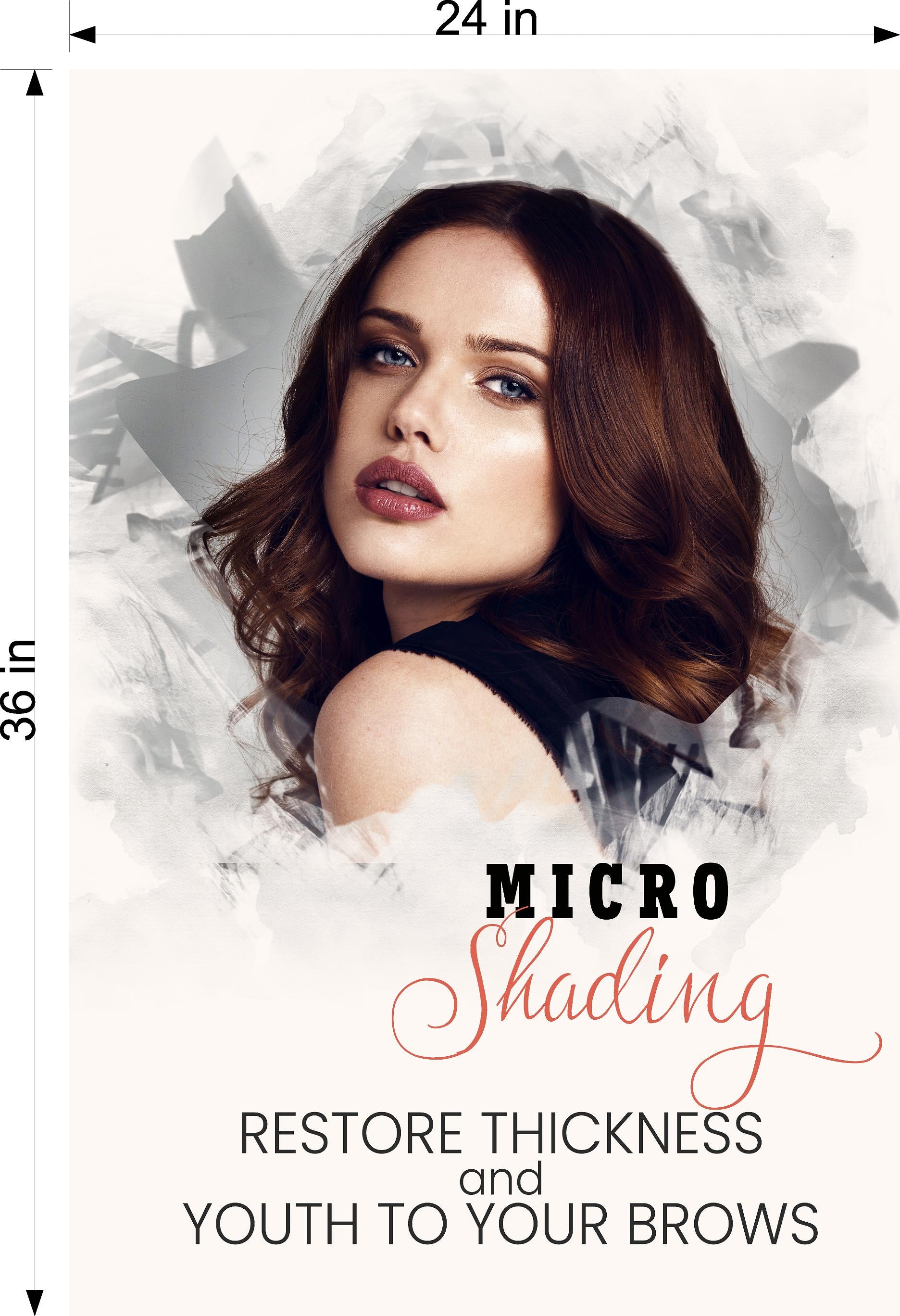 Microshading 03 Photo-Realistic Paper Poster Non-Laminated Services Semi-permanent Make-Up shading Eyebrows Vertical