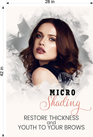 Microshading 03 Photo-Realistic Paper Poster Non-Laminated Services Semi-permanent Make-Up shading Eyebrows Vertical