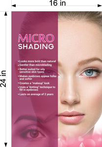 Microshading 04 Perforated Mesh One Way Vision See-Through Window Vinyl Salon Services Makeup Vertical