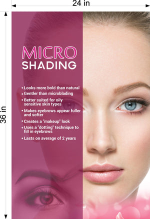 Microshading 04 Perforated Mesh One Way Vision See-Through Window Vinyl Salon Services Makeup Vertical