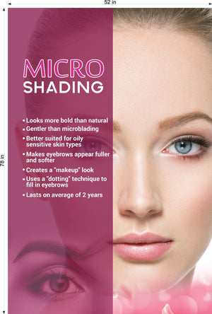 Microshading 04 Perforated Mesh One Way Vision See-Through Window Vinyl Salon Services Makeup Vertical