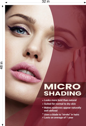 Microshading 06 Photo-Realistic Paper Poster Non-Laminated Services Semi-permanent Make-Up shading Eyebrows Vertical