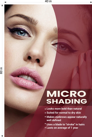 Microshading 06 Perforated Mesh One Way Vision See-Through Window Vinyl Salon Services Makeup Vertical
