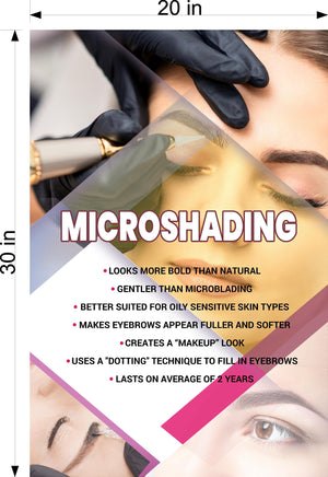Microshading 08 Photo-Realistic Paper Poster Non-Laminated Services Semi-permanent Make-Up shading Eyebrows Vertical