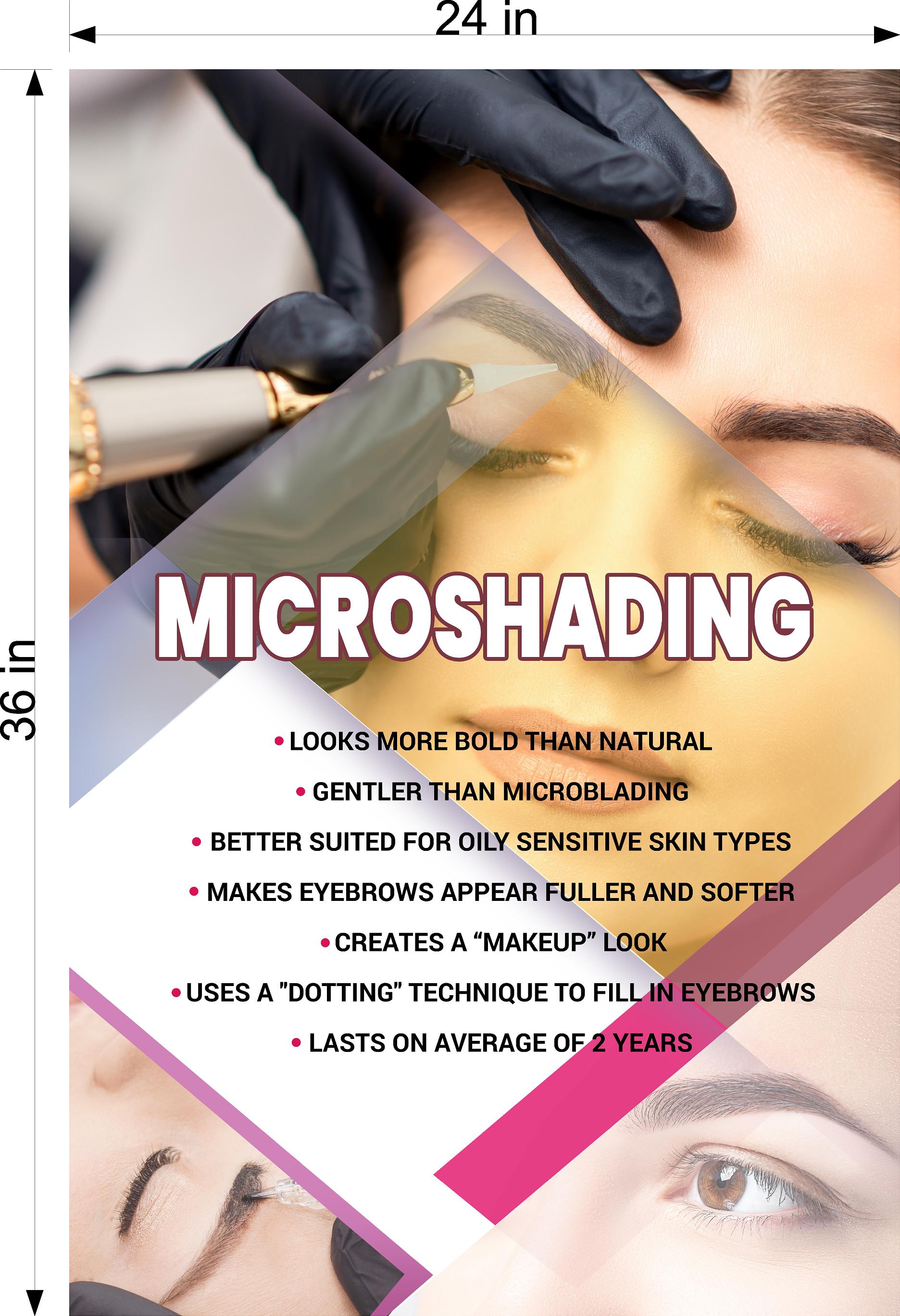 Microshading 08 Photo-Realistic Paper Poster Non-Laminated Services Semi-permanent Make-Up shading Eyebrows Vertical