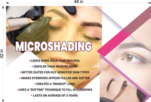 Microshading 09 Perforated Mesh One Way Vision See-Through Window Vinyl Salon Services Makeup Horizontal