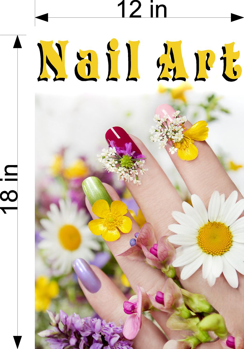 Nail Art 05 Wallpaper Poster Decal with Adhesive Backing Wall Sticker Decor Indoors Interior Sign Vertical
