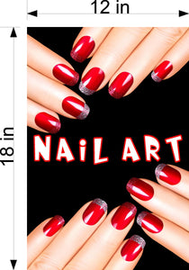 Nail Art 07 Wallpaper Poster Decal with Adhesive Backing Wall Sticker Decor Indoors Interior Sign Vertical