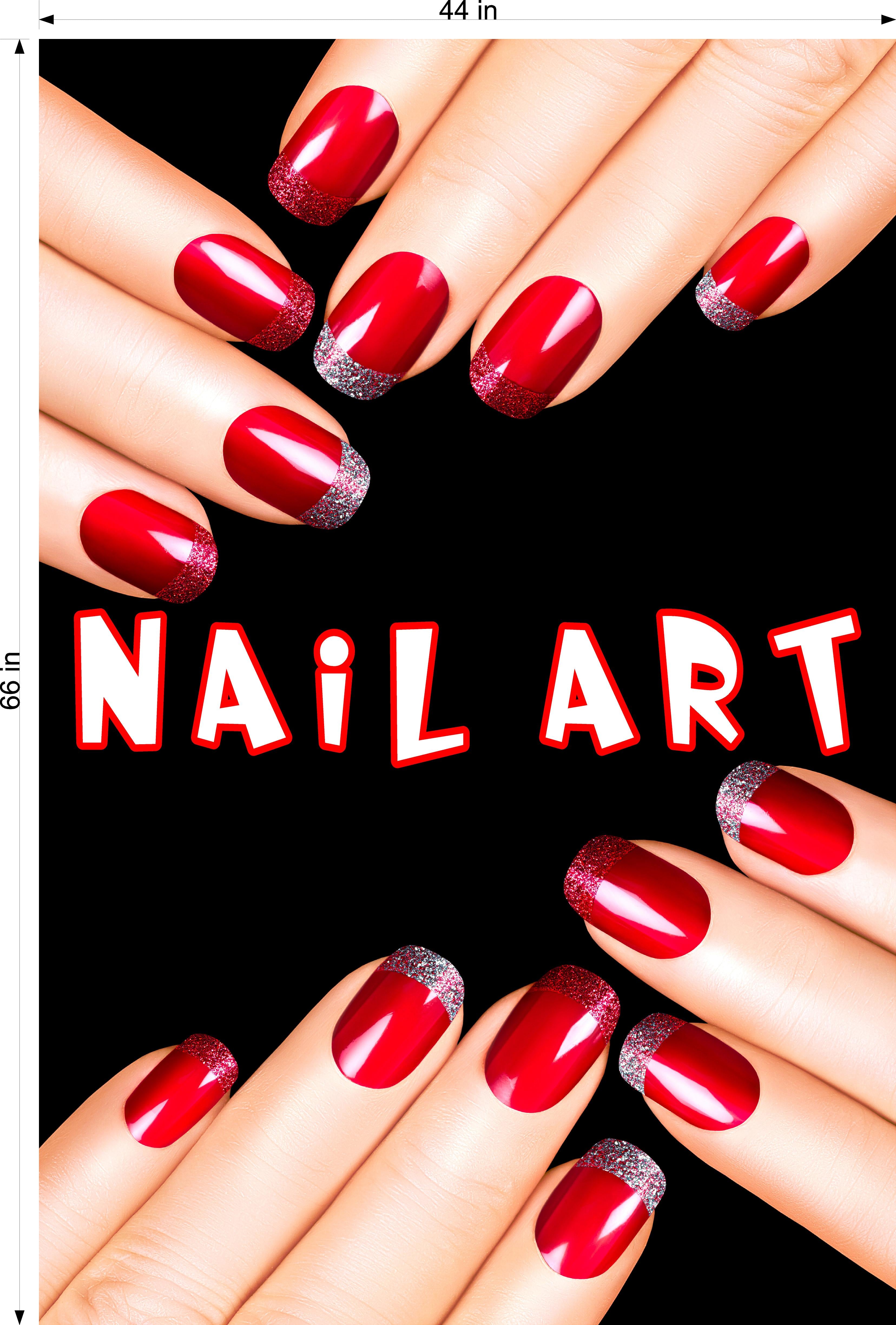 Nail Art 07 Photo-Realistic Paper Poster Premium Interior Inside Sign Advertising Marketing Wall Window Non-Laminated Vertical