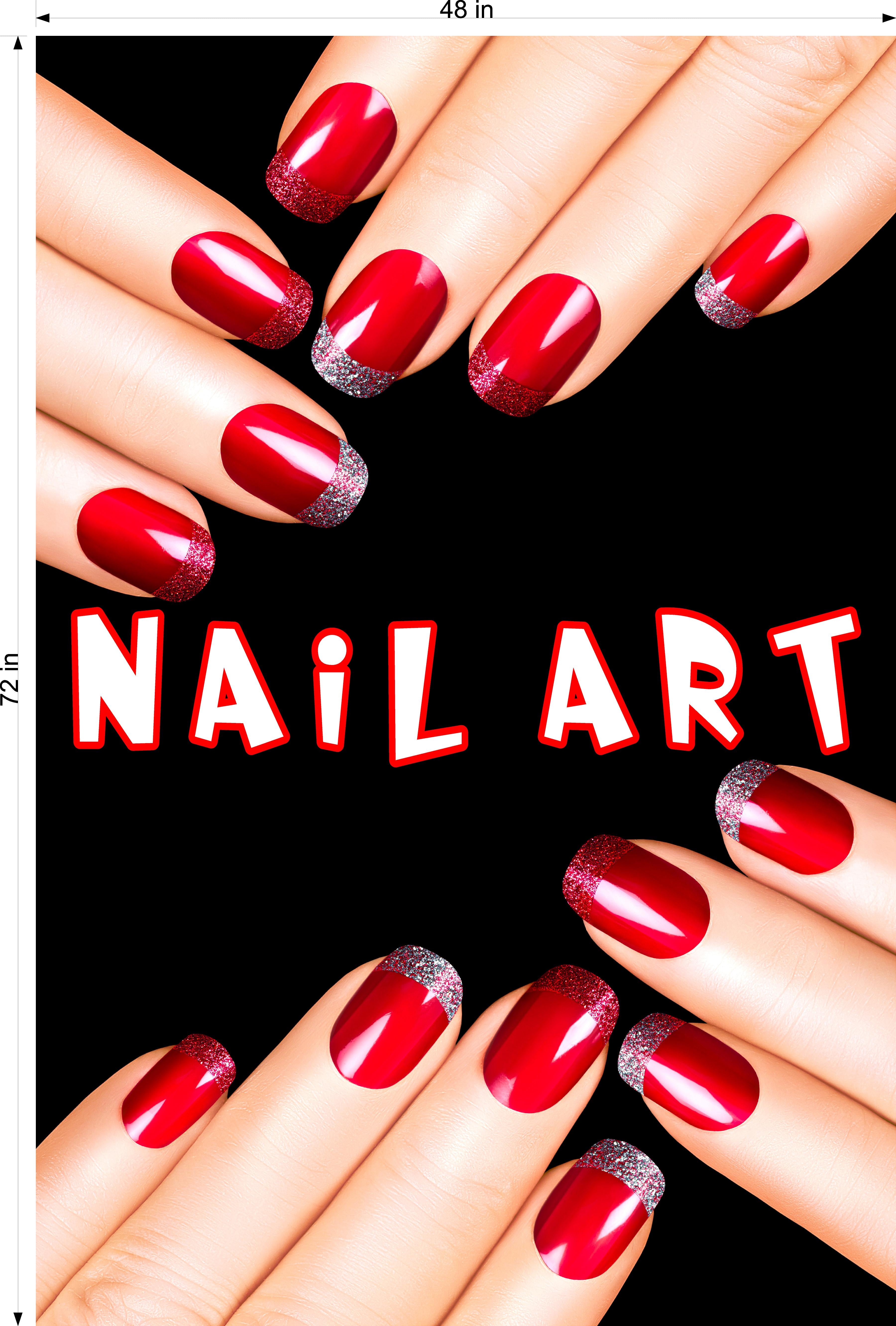 Nail Art 07 Photo-Realistic Paper Poster Premium Interior Inside Sign Advertising Marketing Wall Window Non-Laminated Vertical