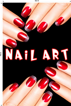 Nail Salon hand drawn raster doodles illustration. Manicure poster design.  Stock Illustration by ©3dsparrow #377294346