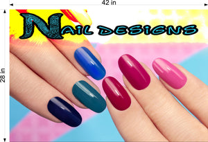 Nail Designs 10 Wallpaper Poster Decal with Adhesive Backing Wall Sticker Decor Indoors Interior Sign Horizontal