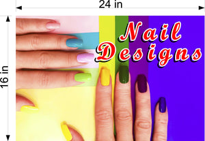 Nail Designs 06 Wallpaper Poster Decal with Adhesive Backing Wall Sticker Decor Indoors Interior Sign Horizontal