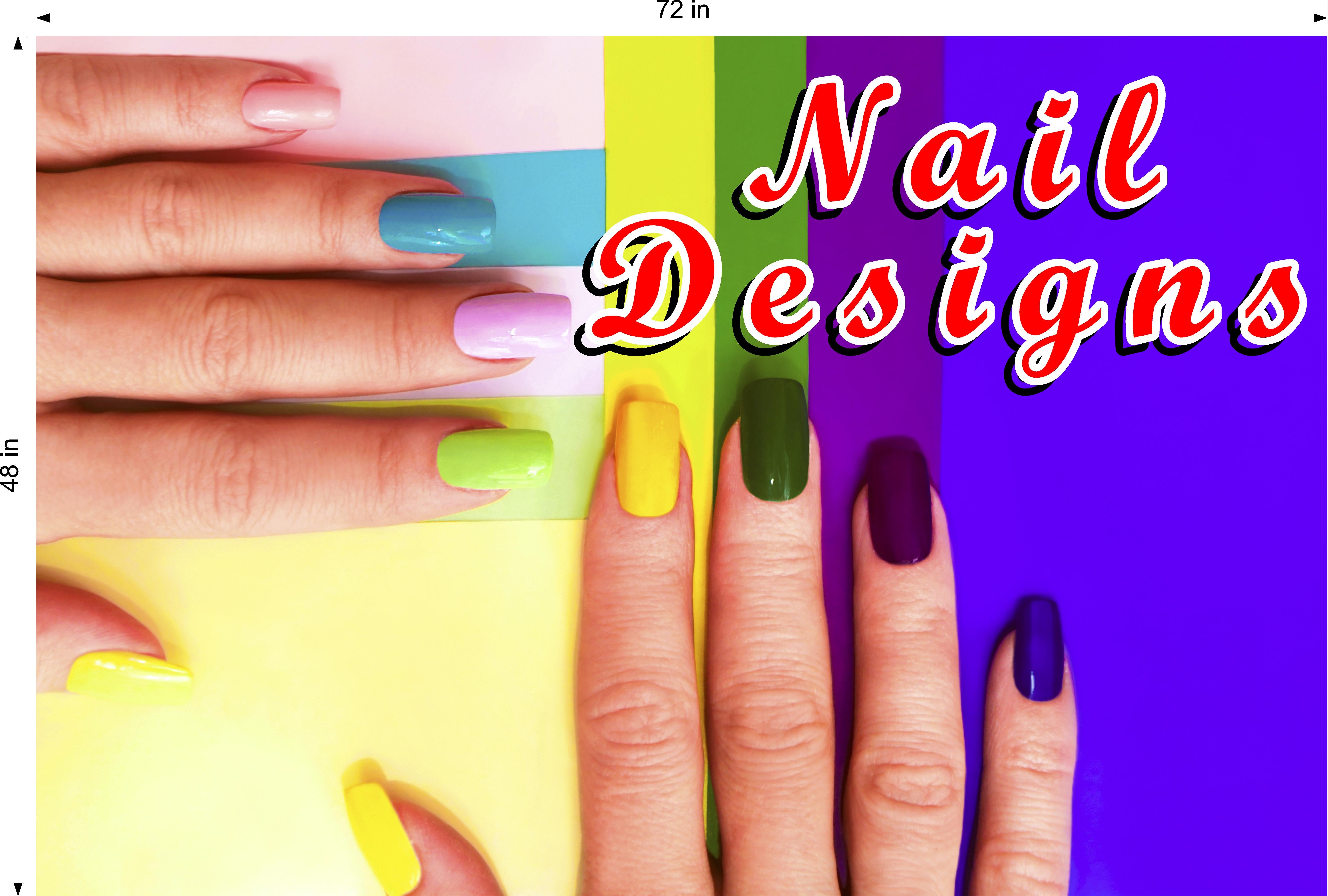 Nail Designs 06 Photo-Realistic Paper Poster Premium Interior Inside Sign Adverting Marketing Wall Window Non-Laminated Horizontal