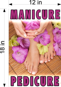 Pedicure & Manicure 06 Wallpaper Poster Decal with Adhesive Backing Wall Sticker Decor Indoors Interior Sign Vertical