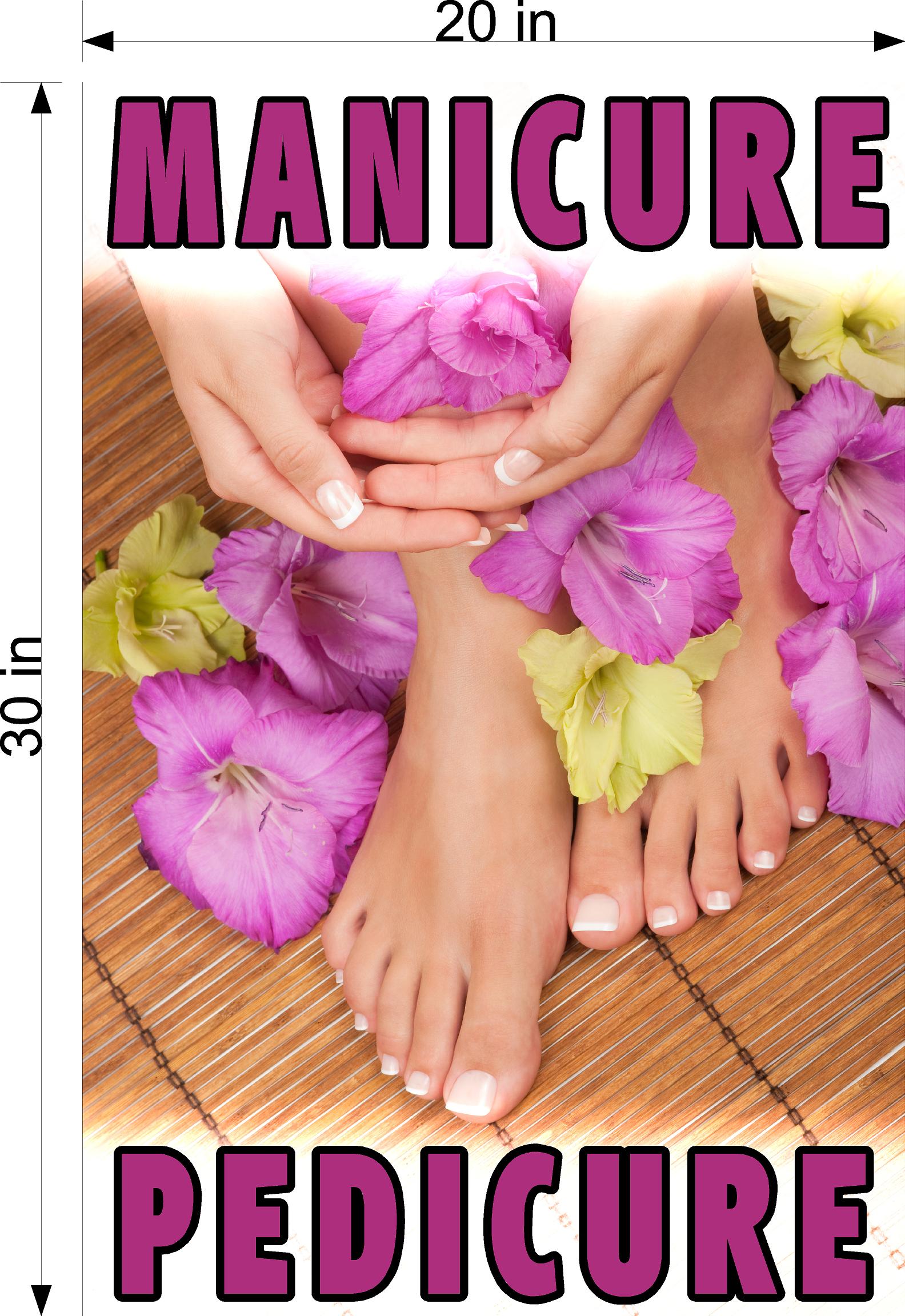 Pedicure & Manicure 06 Photo-Realistic Paper Poster Premium Matte Interior Inside Sign Wall Window Non-Laminated Vertical