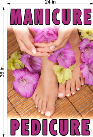 Pedicure & Manicure 06 Wallpaper Poster Decal with Adhesive Backing Wall Sticker Decor Indoors Interior Sign Vertical