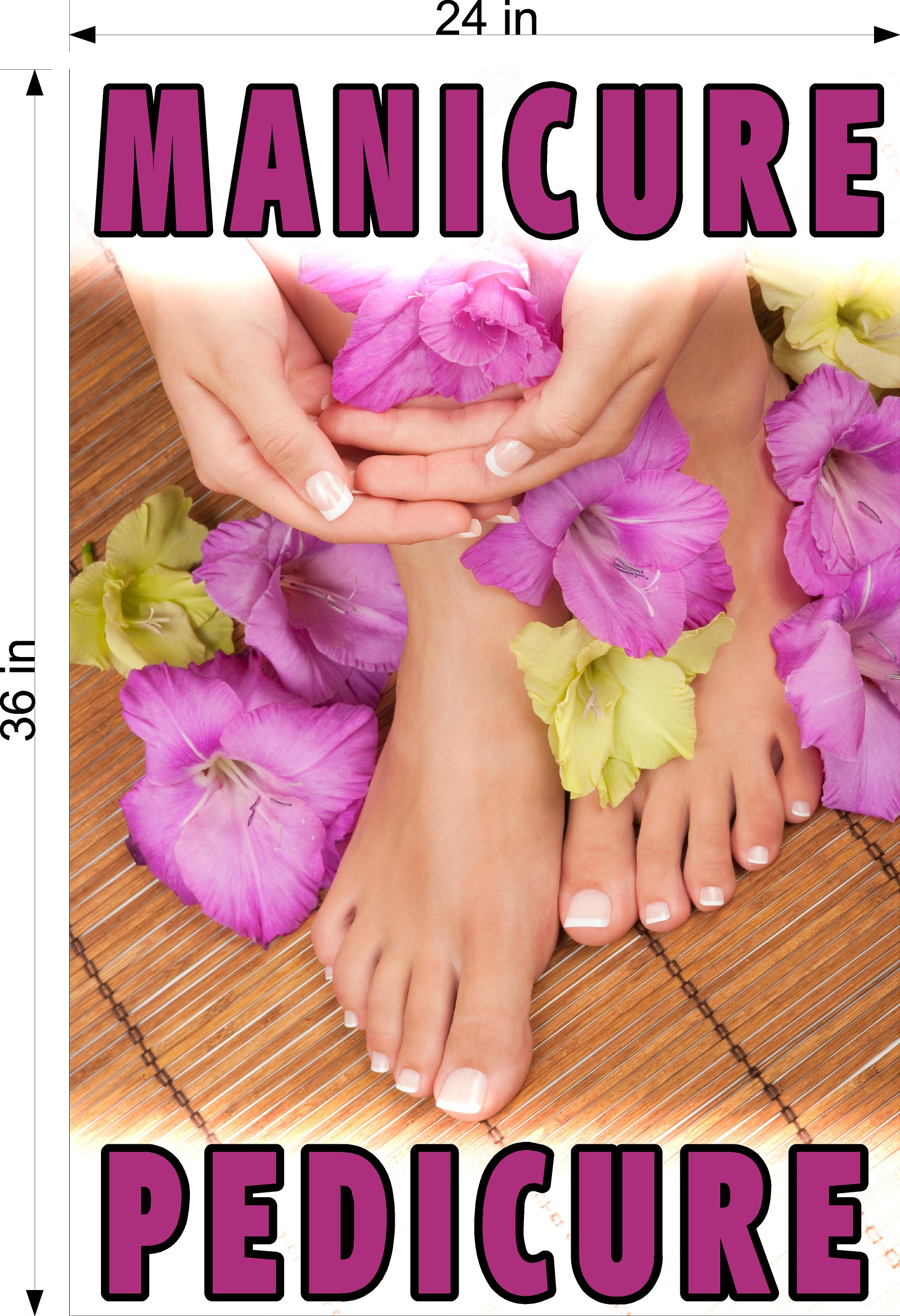 Pedicure & Manicure 06 Photo-Realistic Paper Poster Premium Matte Interior Inside Sign Wall Window Non-Laminated Vertical