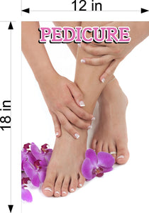 Pedicure 01 Wallpaper Poster Decal with Adhesive Backing Wall Sticker Decor Indoors Interior Sign Vertical