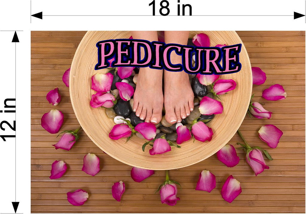 Pedicure 02 Wallpaper Poster Decal with Adhesive Backing Wall Sticker Decor Indoors Interior Sign Horizontal