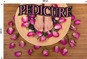 Pedicure 02 Wallpaper Poster Decal with Adhesive Backing Wall Sticker Decor Indoors Interior Sign Horizontal