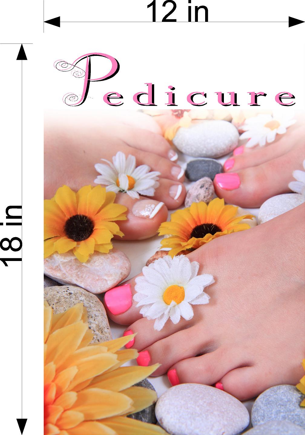 Pedicure 24 Wallpaper Fabric Poster Decal with Adhesive Backing Wall Sticker Decor Indoors Interior Sign Vertical