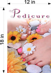 Pedicure 24 Wallpaper Fabric Poster Decal with Adhesive Backing Wall Sticker Decor Indoors Interior Sign Vertical