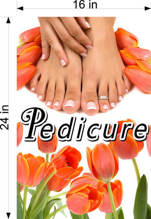 Pedicure 23 Wallpaper Fabric Poster Decal with Adhesive Backing Wall Sticker Decor Indoors Interior Sign Vertical