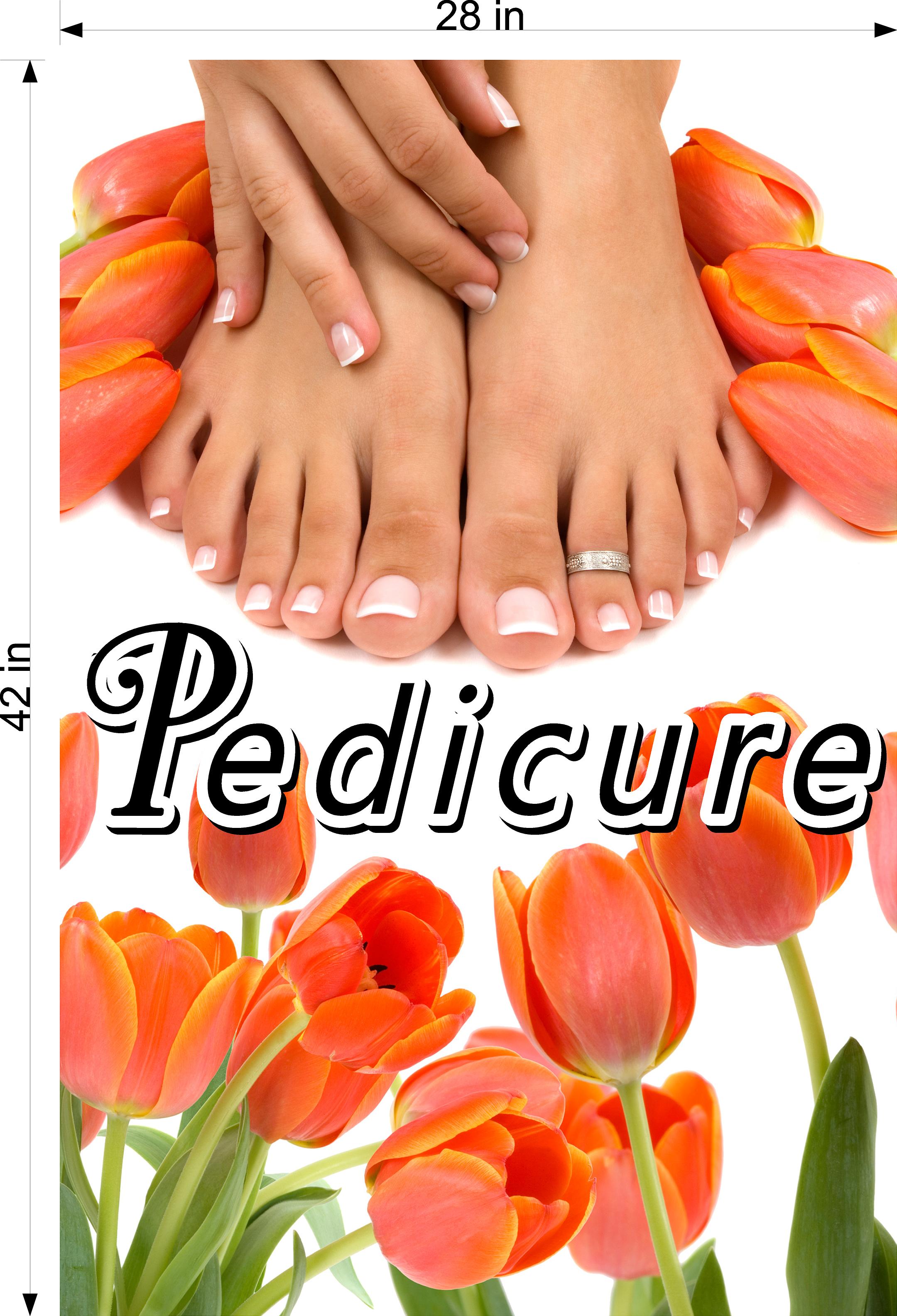 Pedicure 23 Wallpaper Fabric Poster Decal with Adhesive Backing Wall Sticker Decor Indoors Interior Sign Vertical