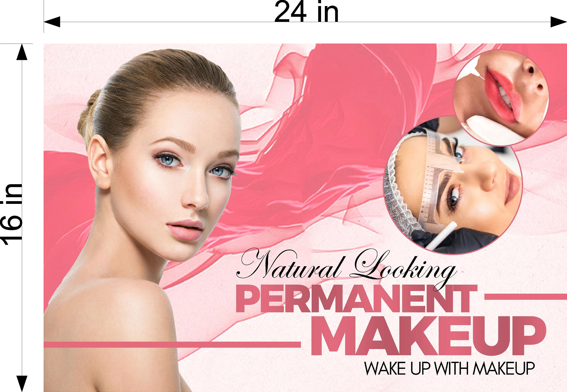 Permanent 30 Photo-Realistic Paper Poster Interior Wall Window Non-Laminated Makeup Eyebrows Microblading Vertical